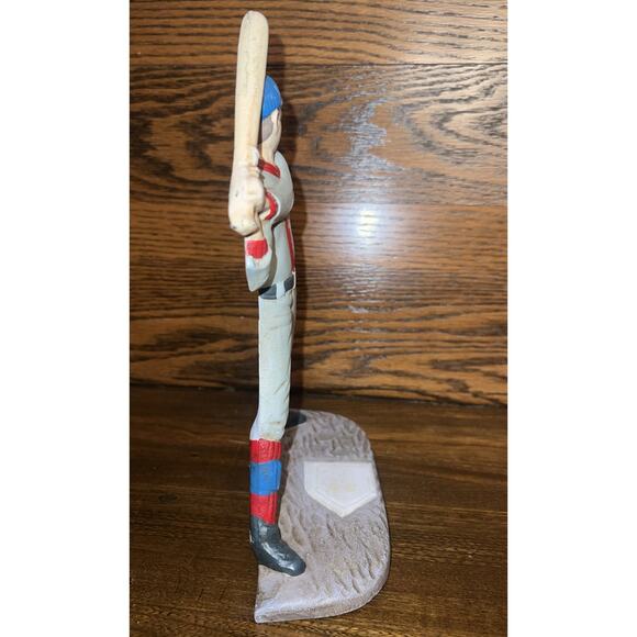 VINTAGE Painted Cast Iron Baseball Player Door Stop Midwest Importers 9.75" - Picture 5 of 7